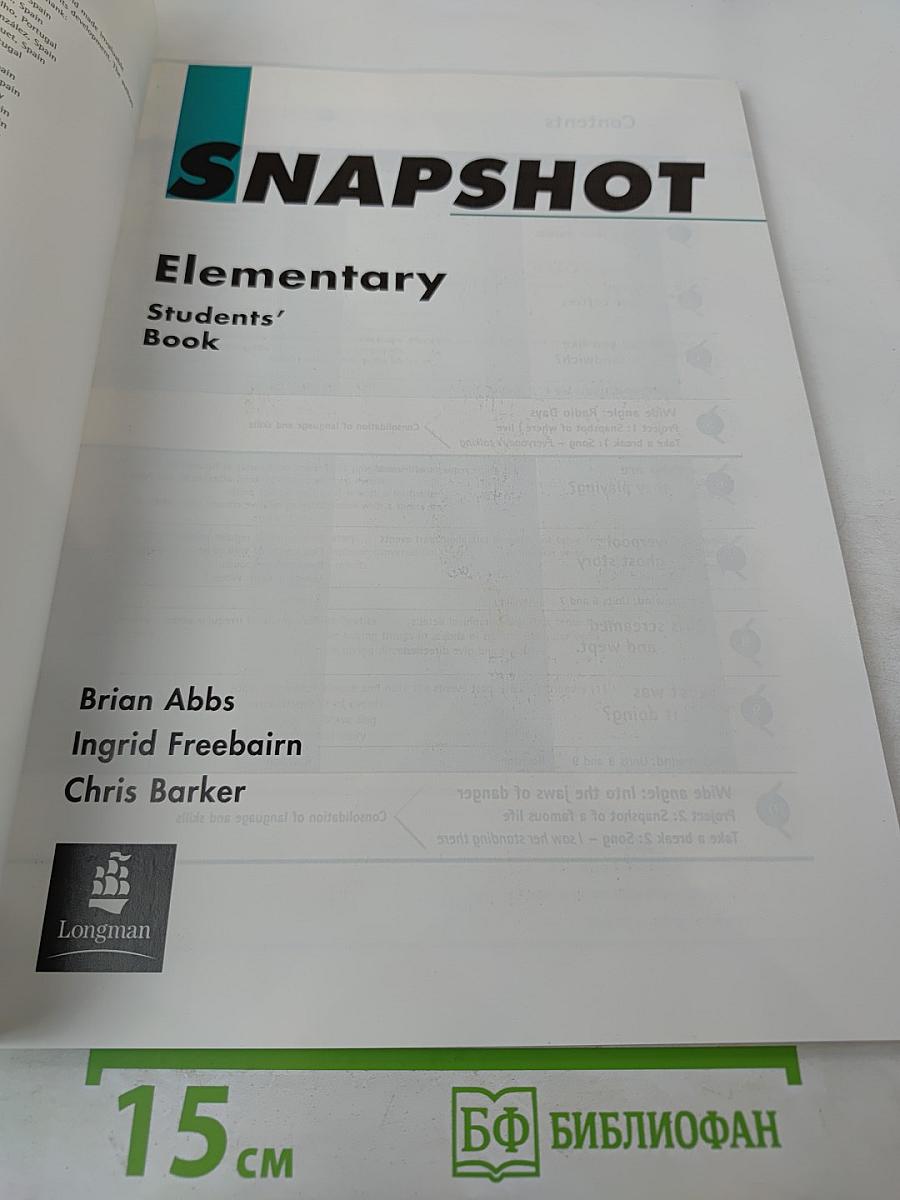 SNAPSHOT Elementary Students' Book