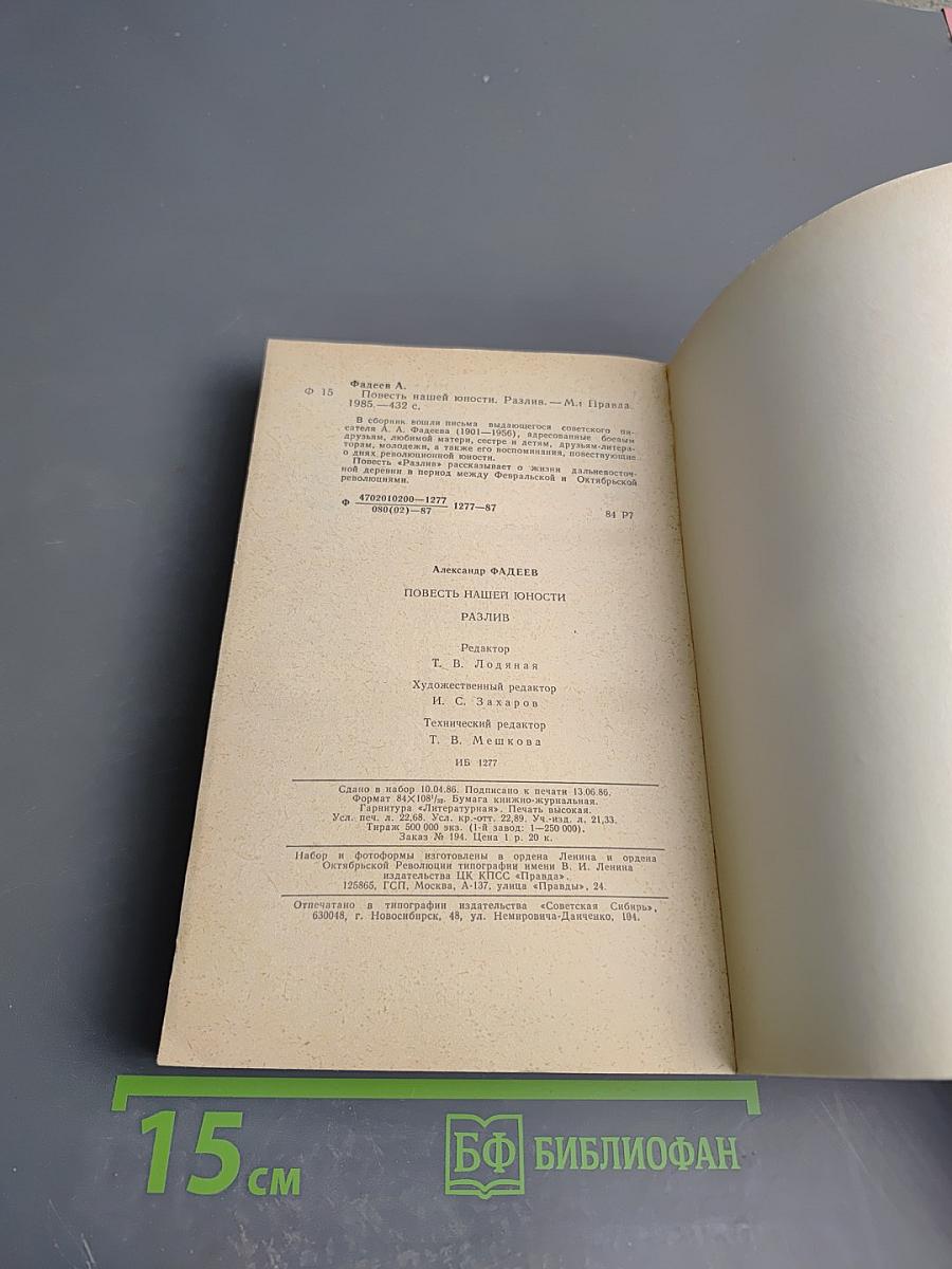 ...Повесть нашей юности. Разлив
