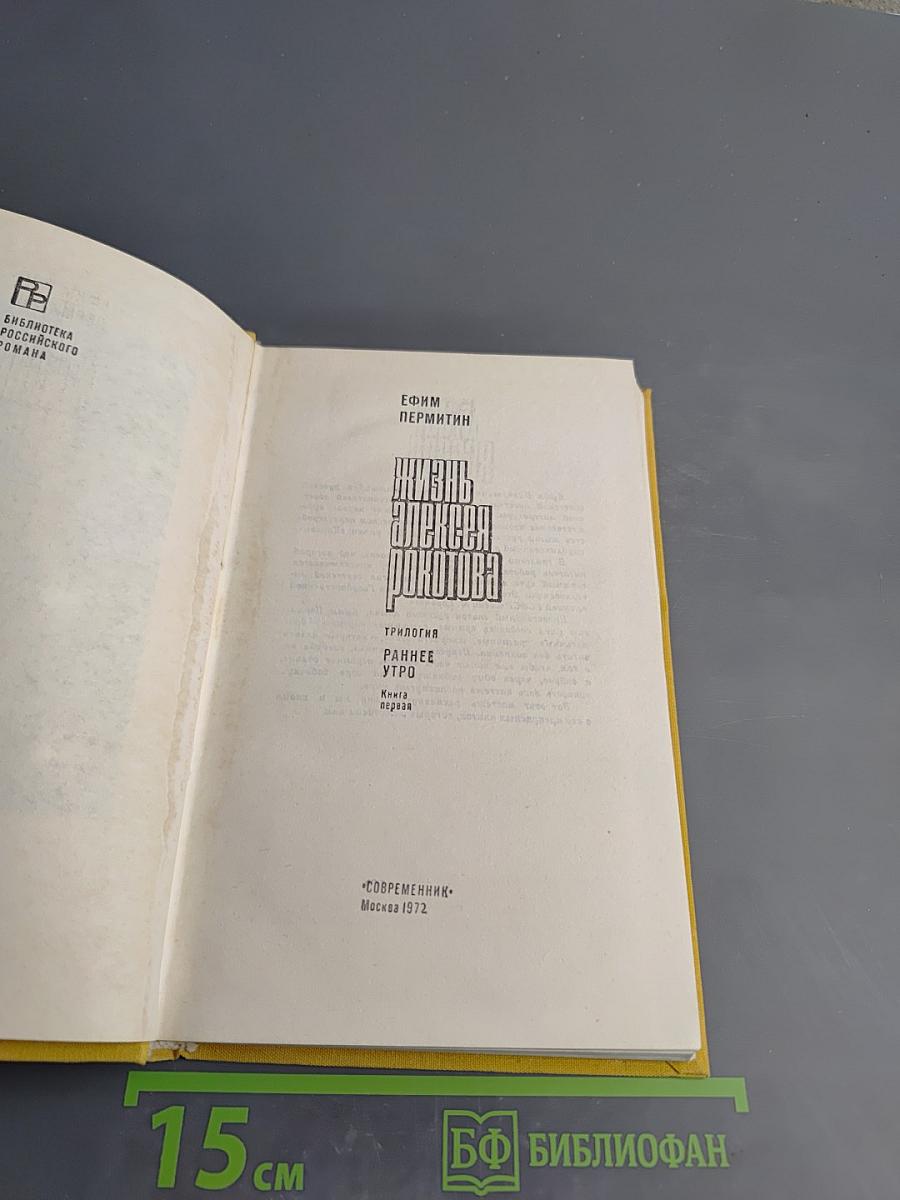 Жизнь Алексея Рокотова. Трилогия. Ранее утро. Книга первая