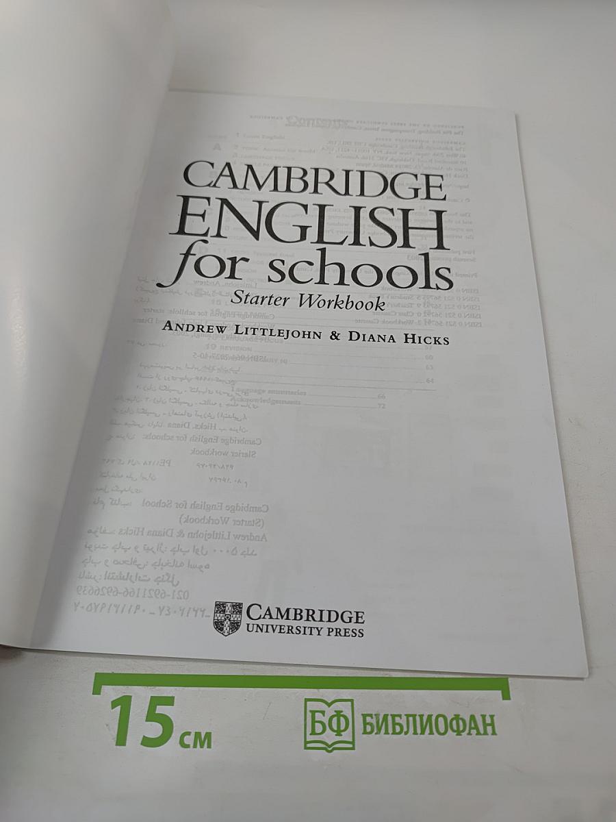 Cambridge English for Schools Starter Workbook