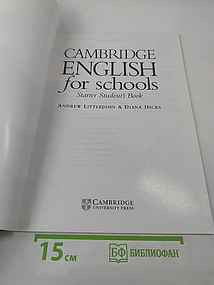 Cambridge English for Schools Starter Student's Book
