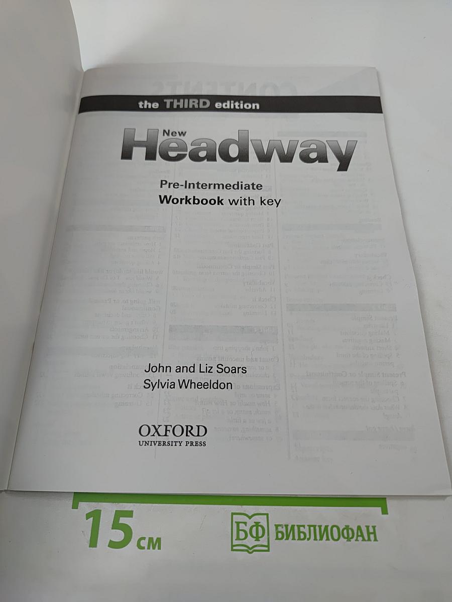 New Headway Pre-Intermediate Workbook with key, The Third Edition