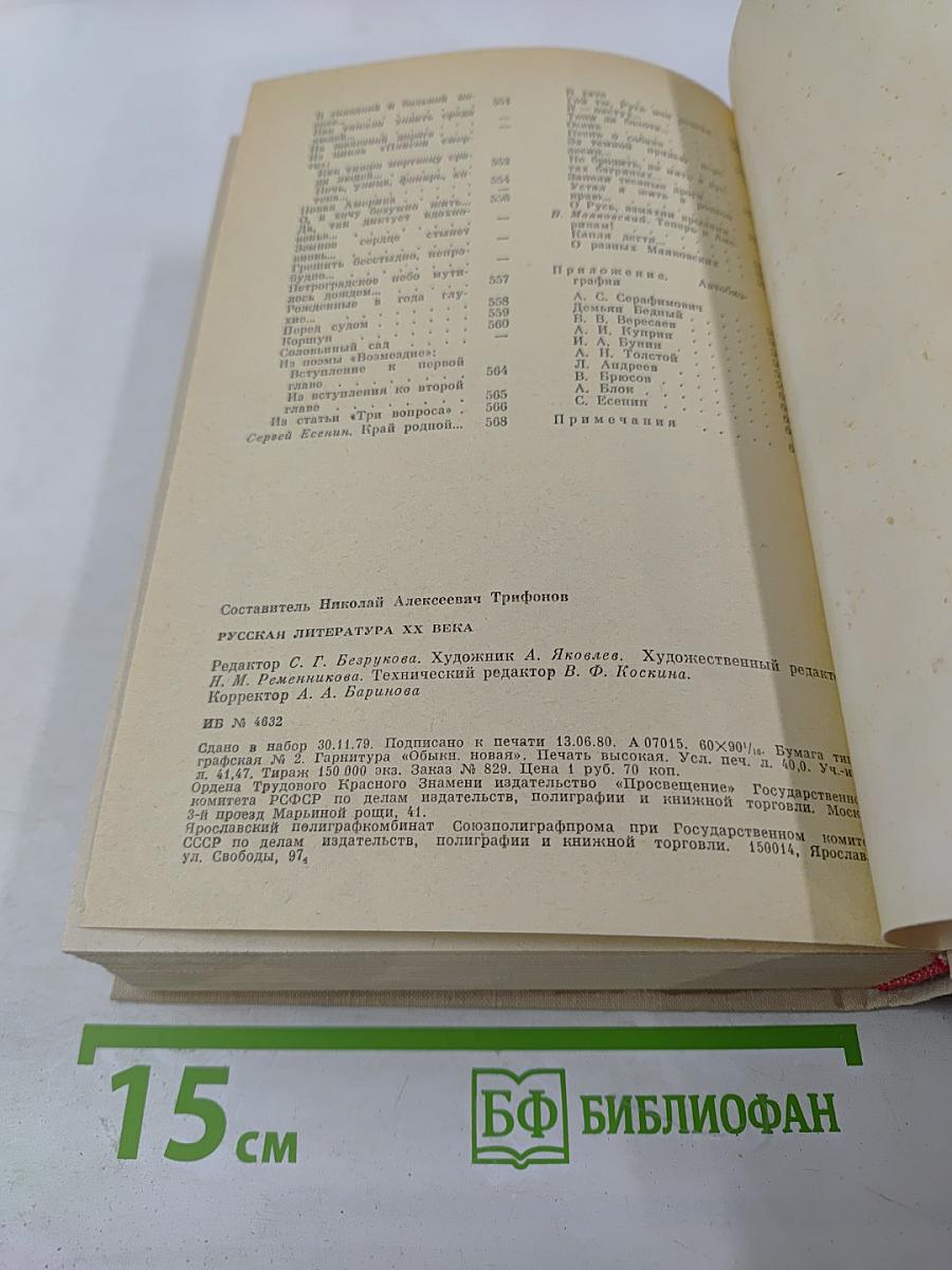 Русская литература XX века. Дооктябрьский период