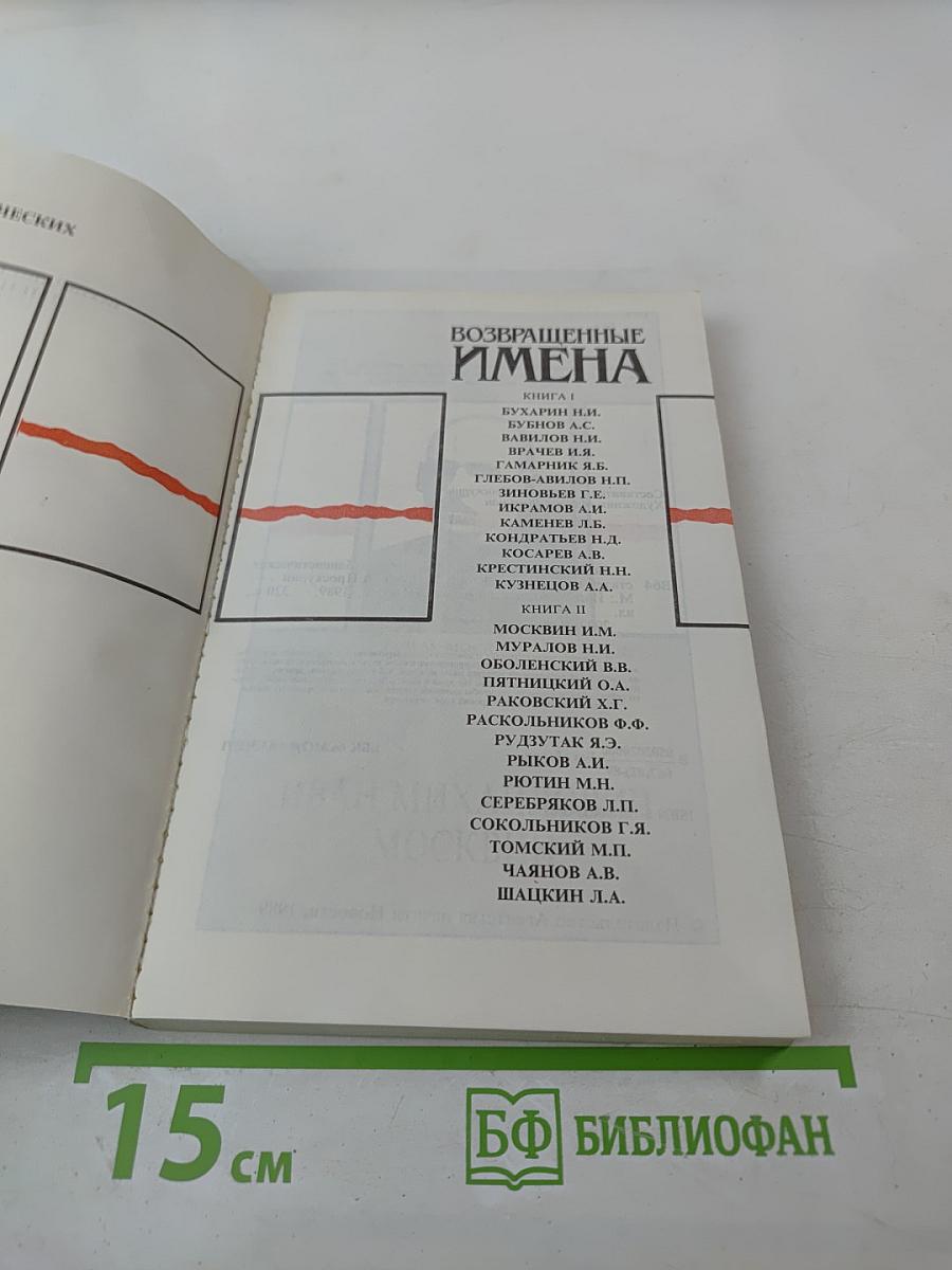 Возвращенные имена. Книга II