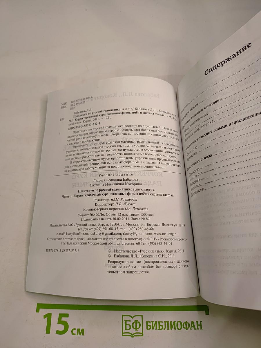Практикум по русской грамматике 1. Корректировочный курс: падежные формы имён и система глагола