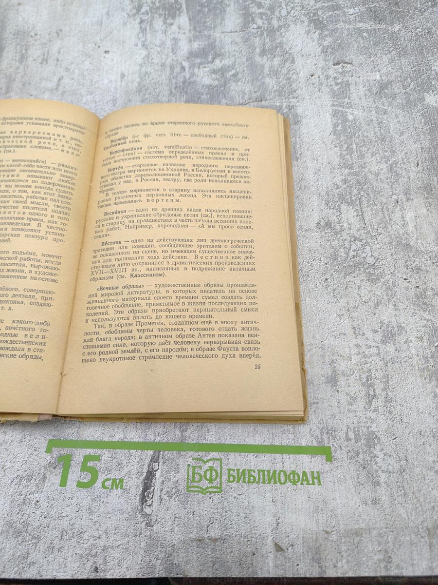 Краткий словарь литературоведческих терминов