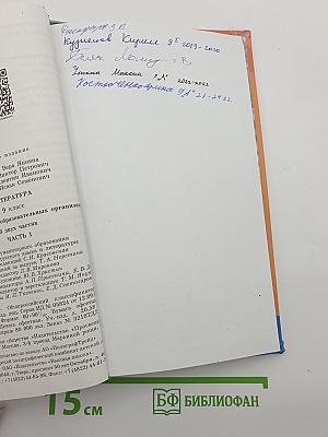 Литература. 9 класс. Часть 1
