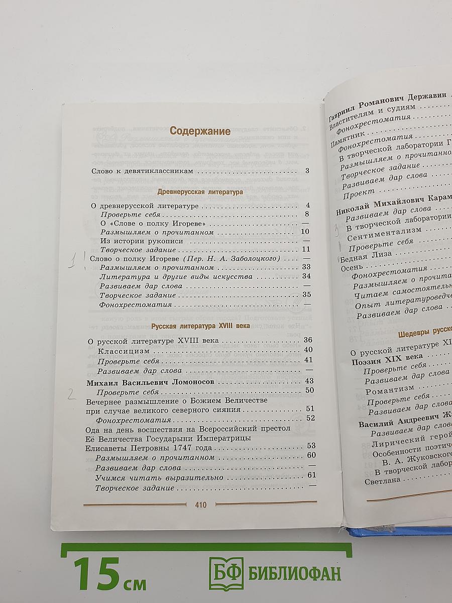 Литература. 9 класс. Часть 1