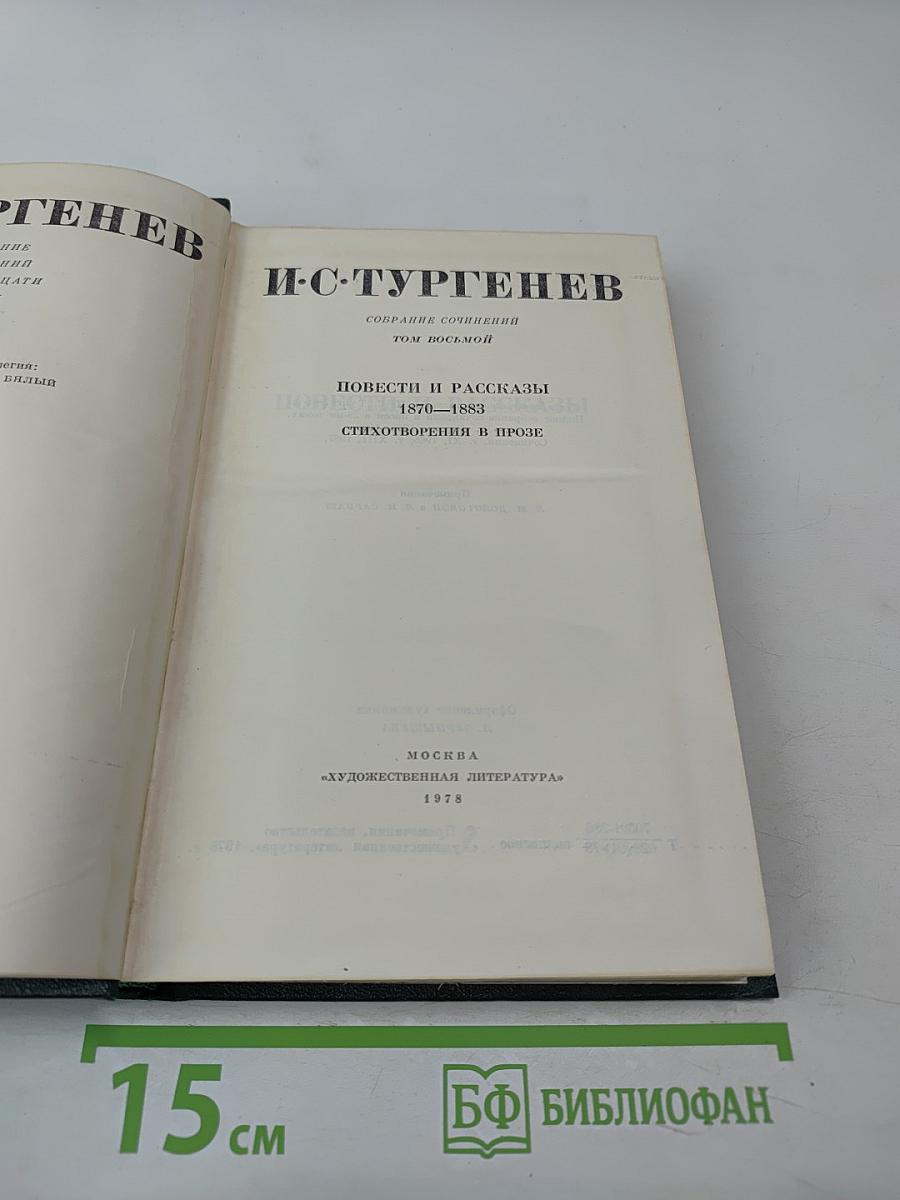 Собрание сочинений. Том восьмой: Повести и рассказы 1870-1883, стихотворения в прозе