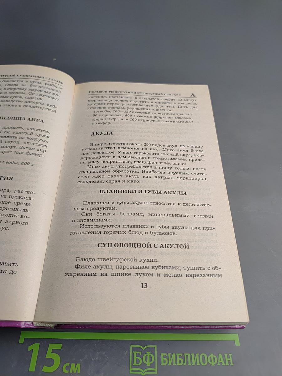 Большой рецептурный кулинарный словарь