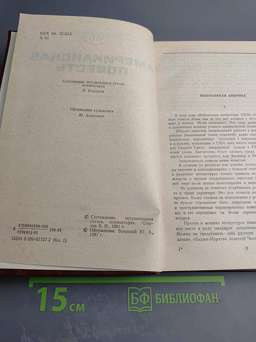 Американская повесть. Книга первая