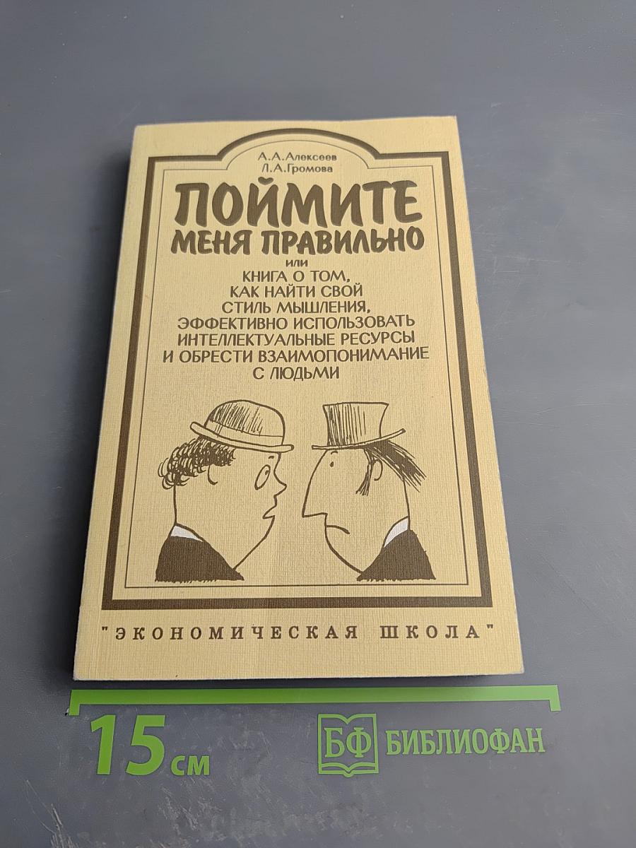 Поймите меня правильно