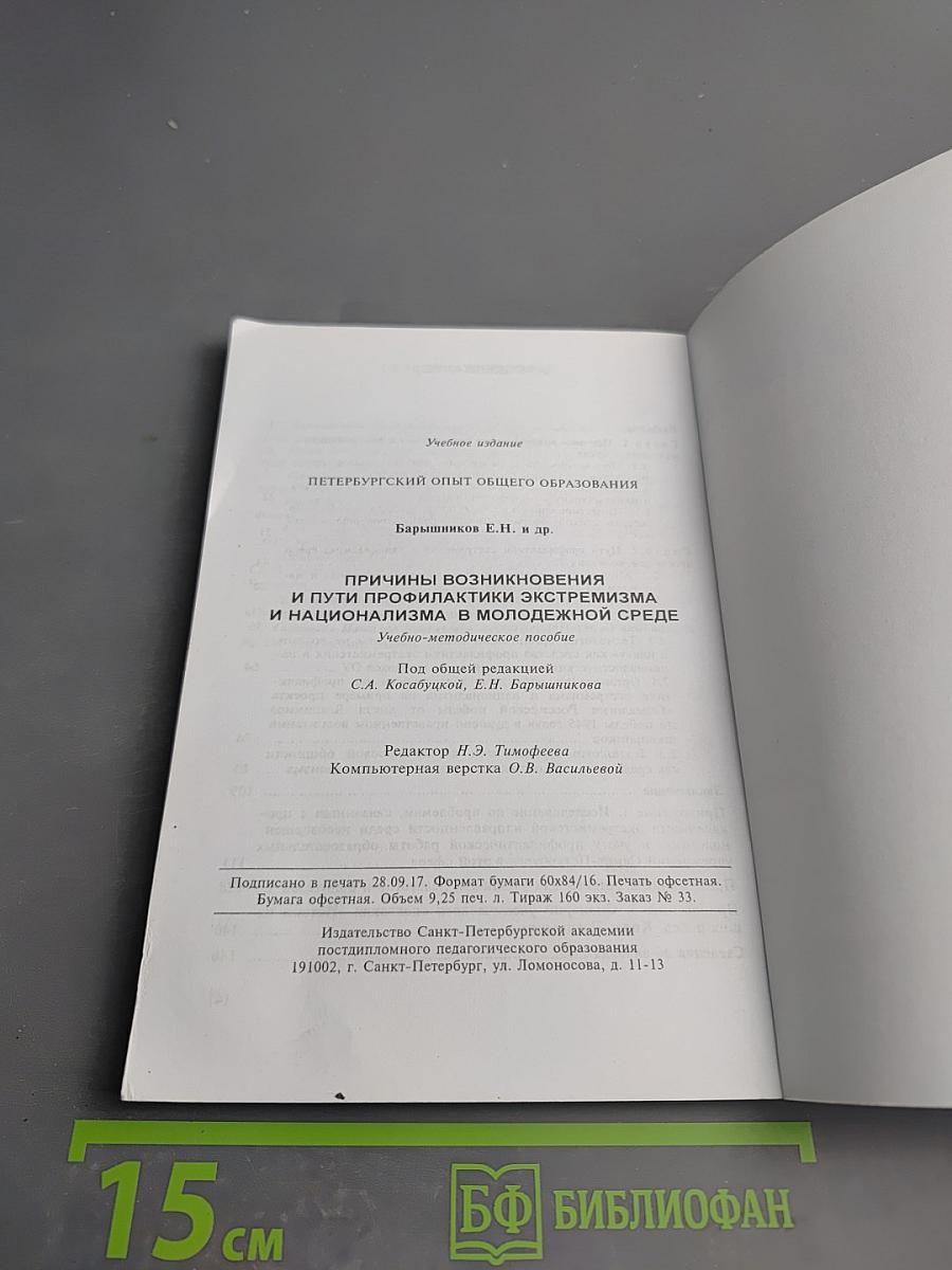 Причины возникновения и пути профилактики экстремизма и национализма в молодежной среде