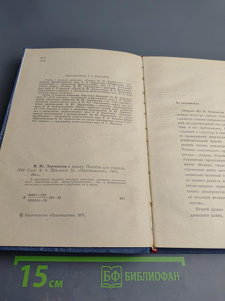 М.Ю. Лермонтов в школе. Пособие для учителя