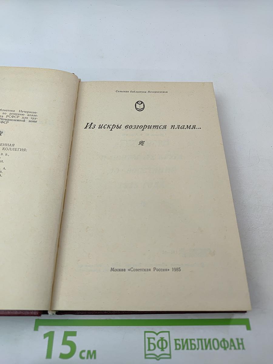 Из искры возгорится пламя...