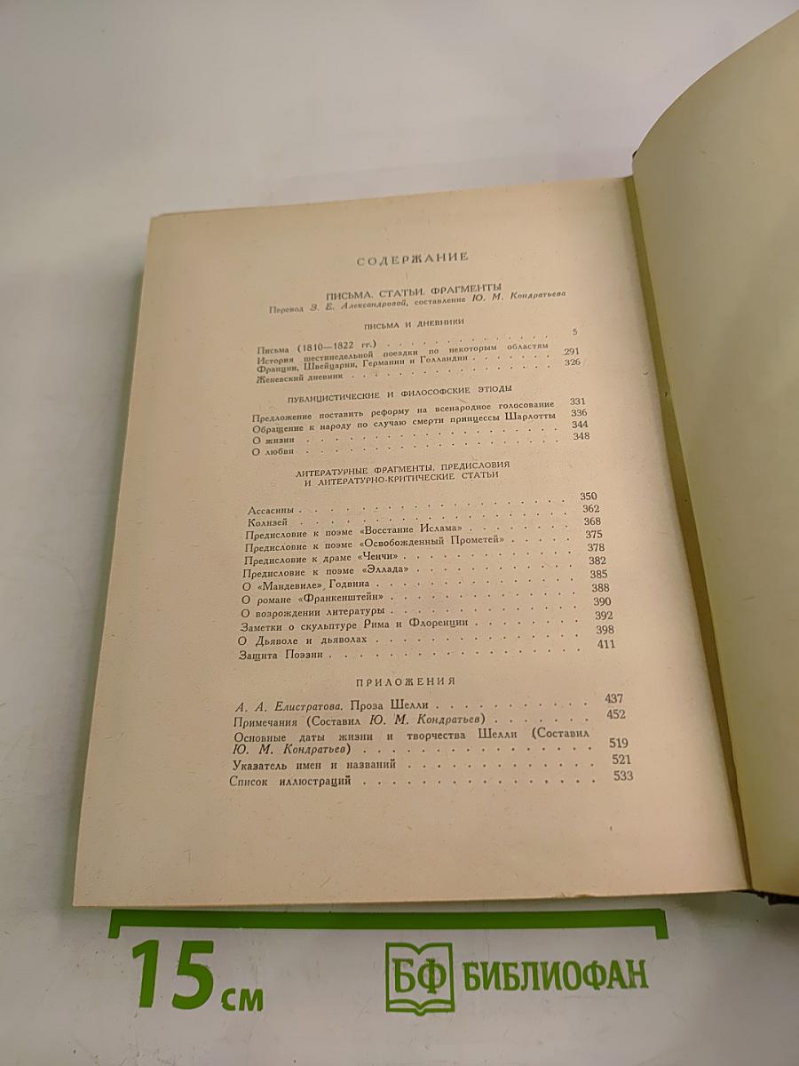 Шелли. Письма. Статьи. Фрагменты