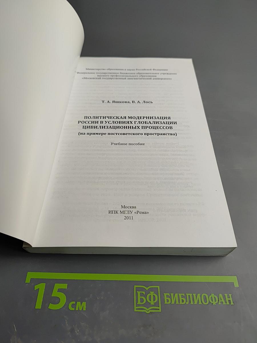 Политическая модернизация России в условиях глобализации цивилизационных процессов (на примере постсоветского пространства). Учебное пособие
