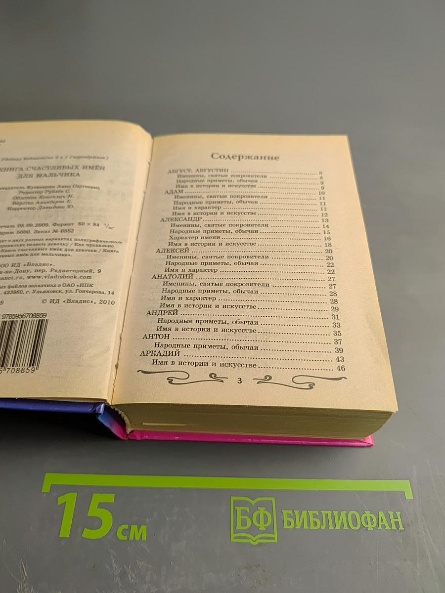 Книга счастливых имен для мальчика и для девочки (2 книги в 1)