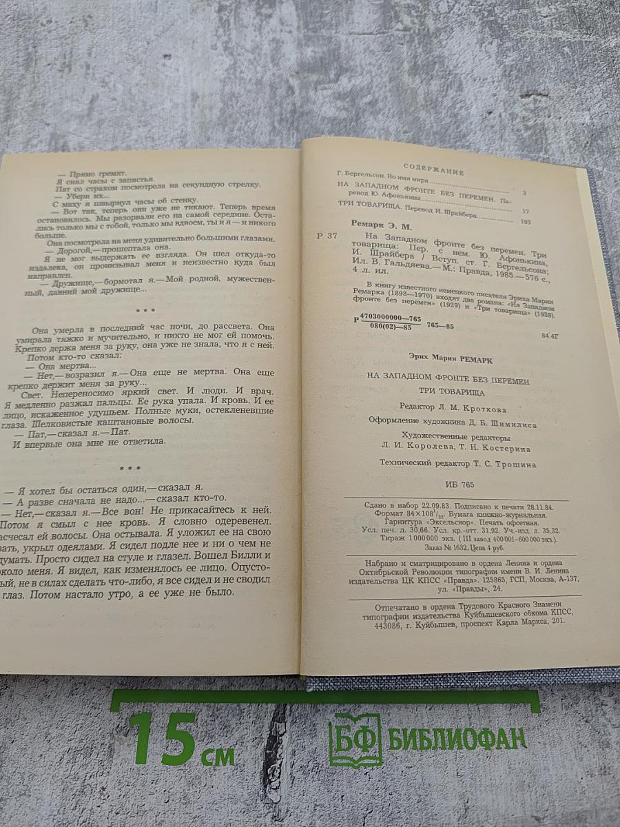 На Западном фронте без перемен. Три товарища