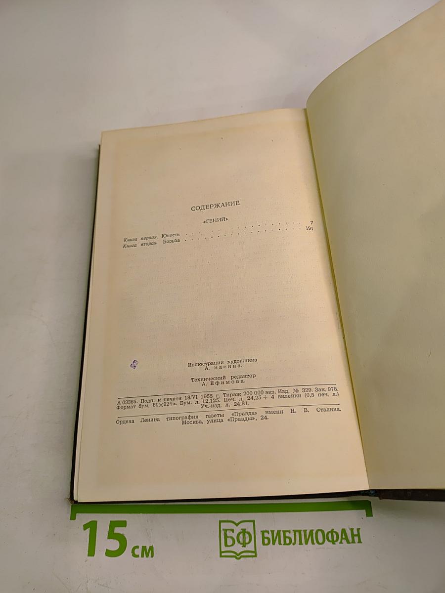 Гений. Книга первая. Юность. Книга вторая. Борьба (из собрания сочинений в двенадцати томах, Том 6)