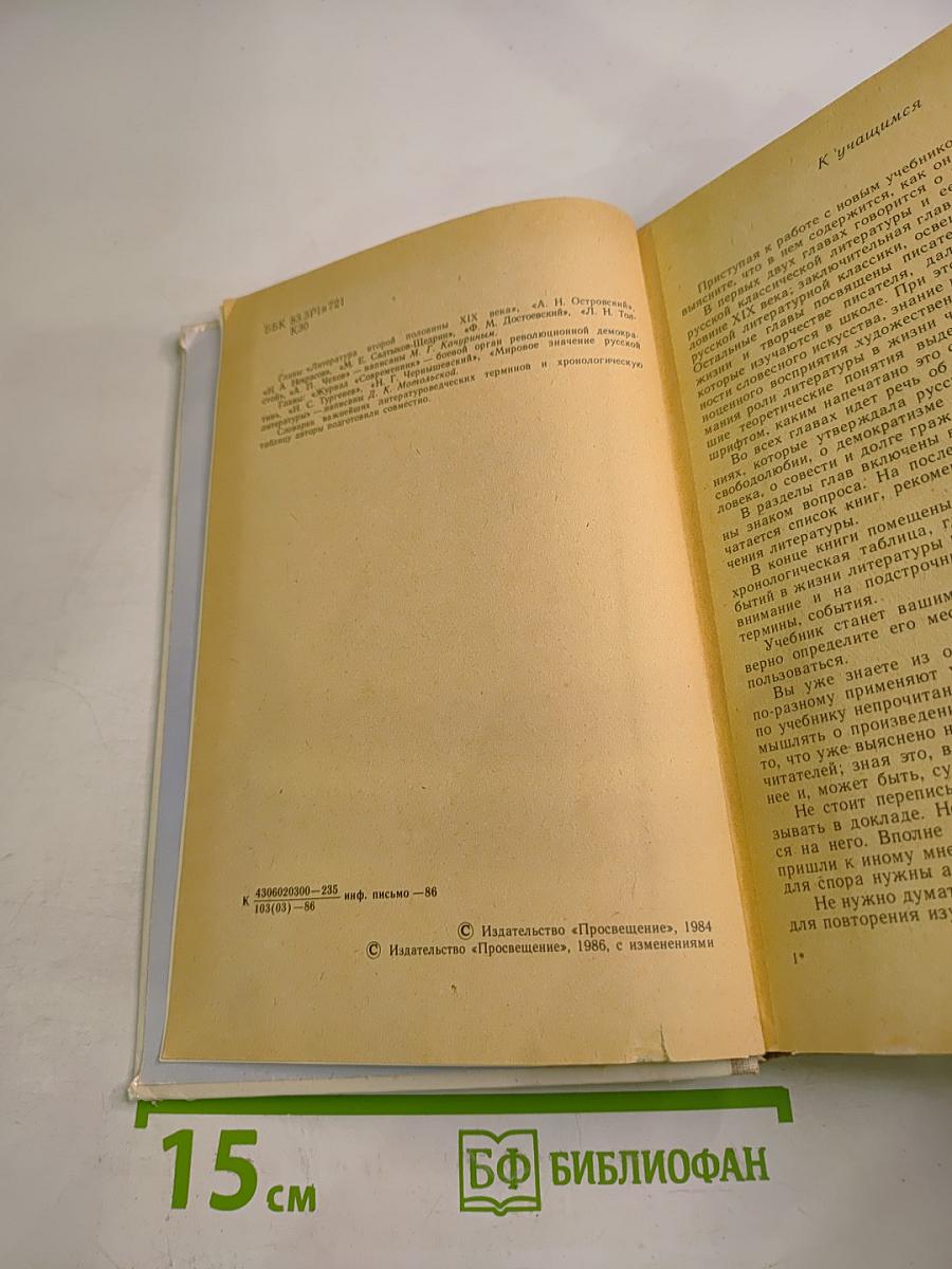 Русская литература. Учебник для 9 класса