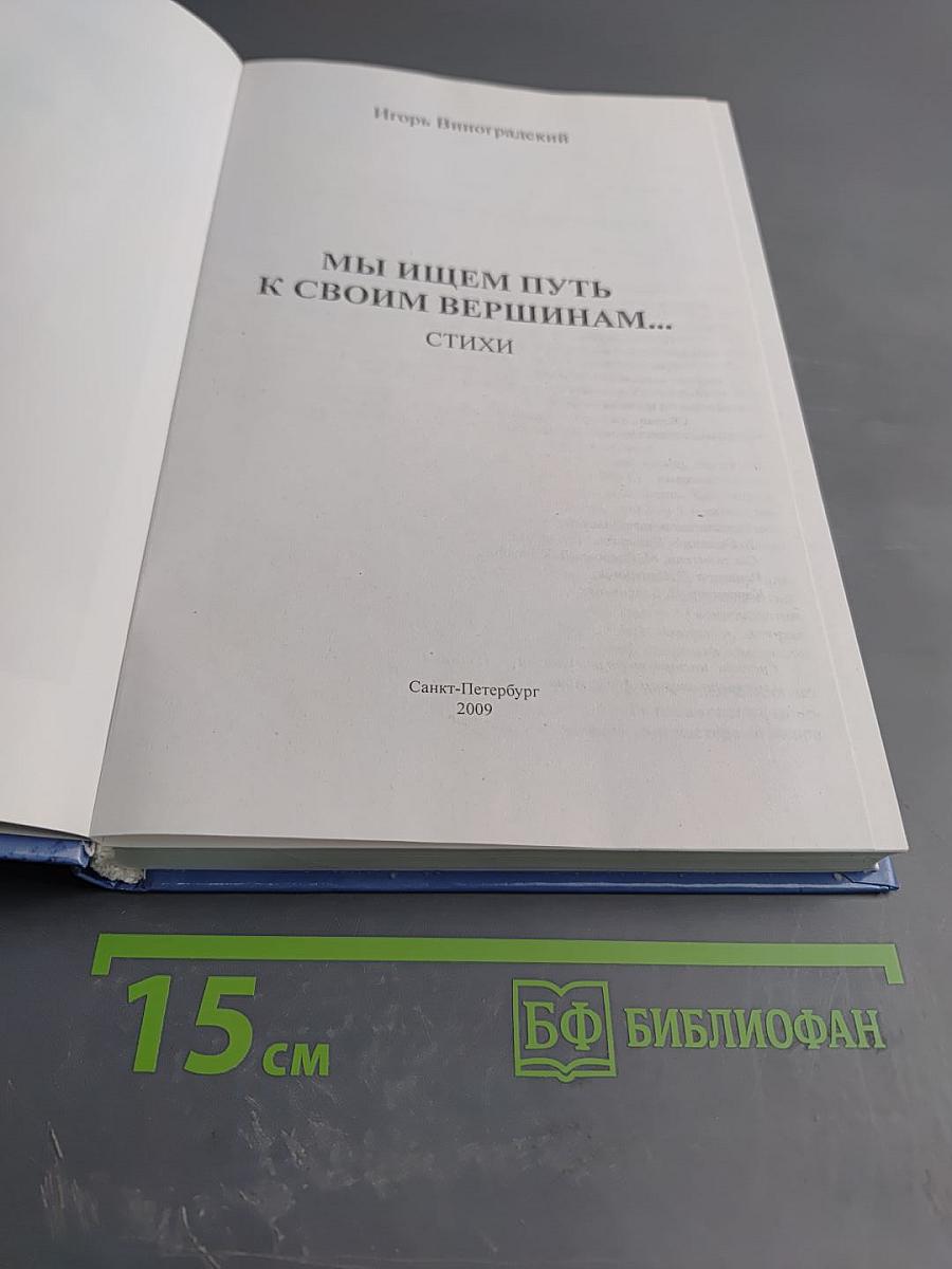 Мы ищем путь к своим вершинам... Стихи