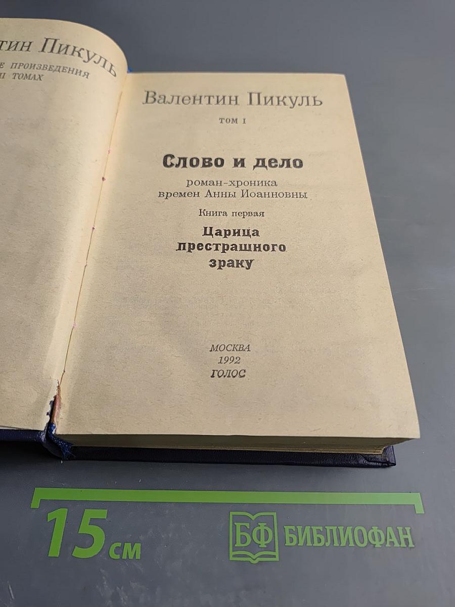 Слово и дело. Том I. Книга первая: Царица престрашного зраку