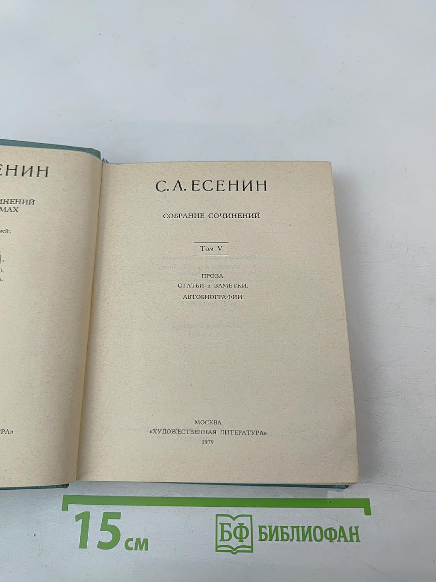 Собрание сочинений. Том V. Проза. Статьи и заметки. Автобиографии