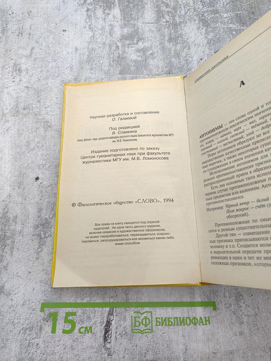 Русский язык. Справочник школьника