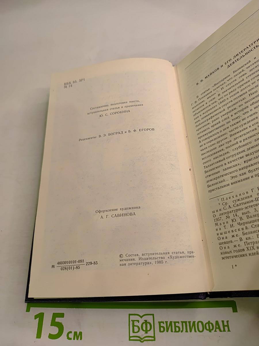 В.Н. Майков. Литературная критика