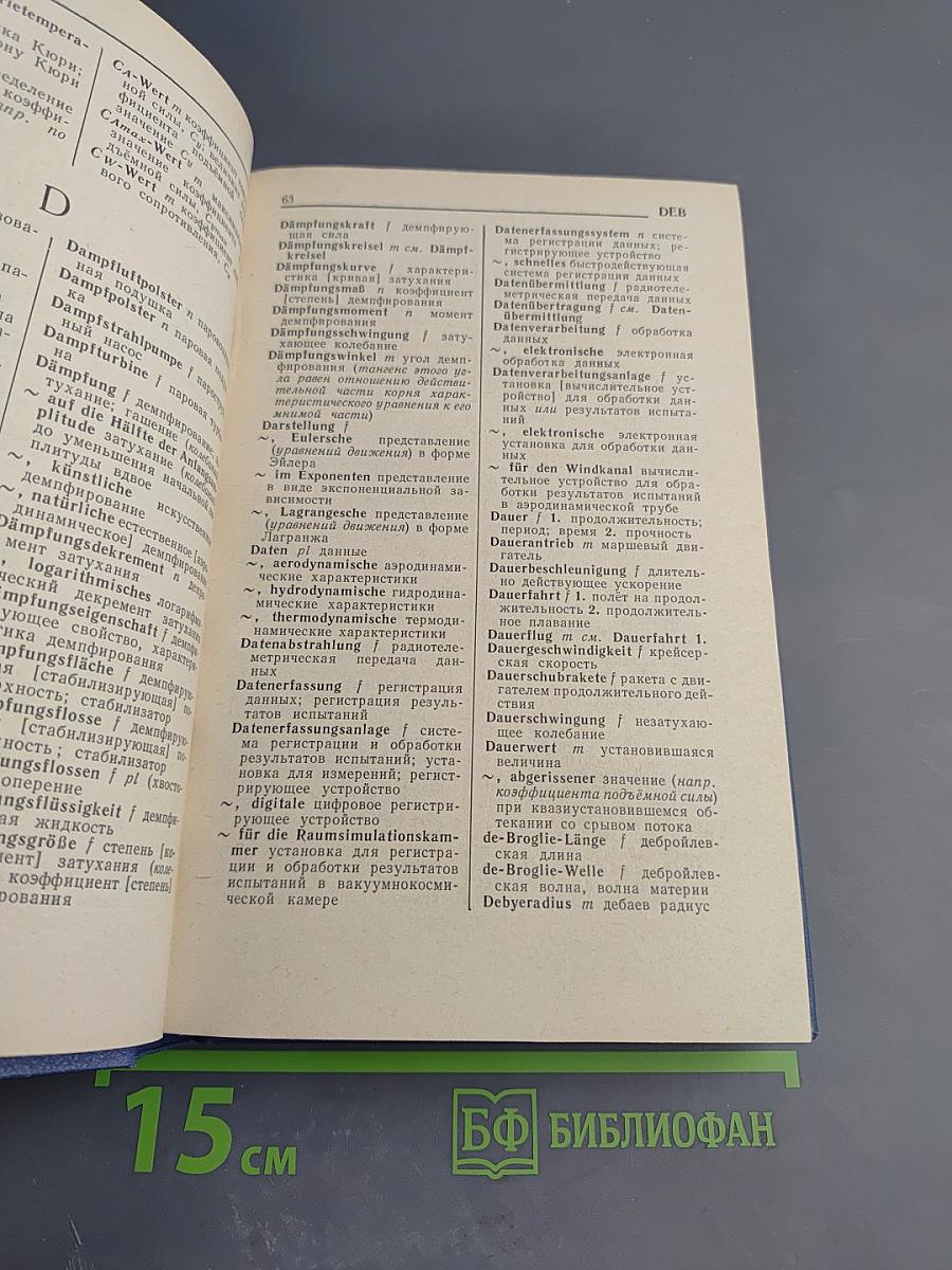 Немецко-русский словарь по аэрогидродинамике