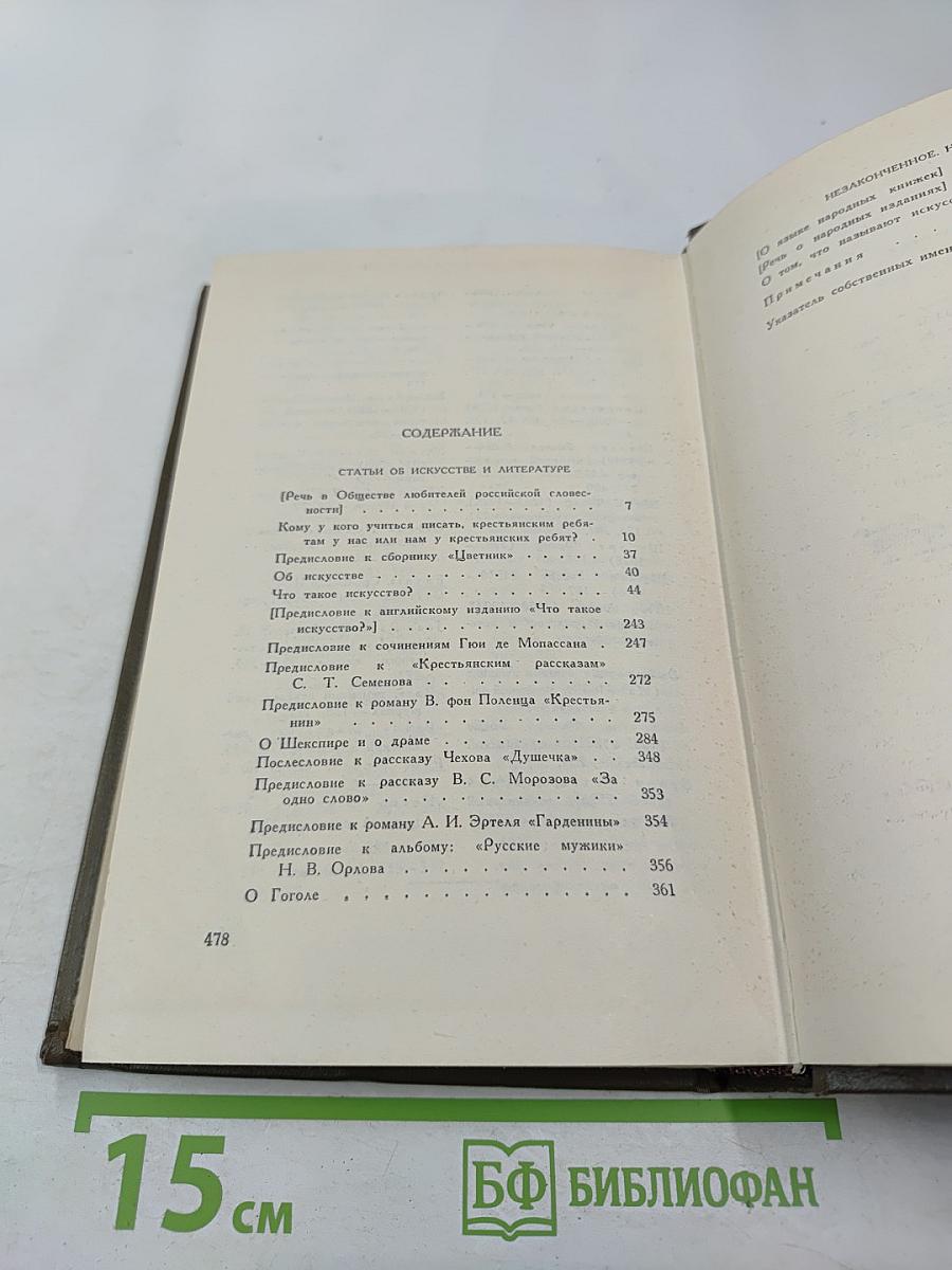 Собрание сочинений. Том пятнадцатый. Статьи об искусстве и литературе