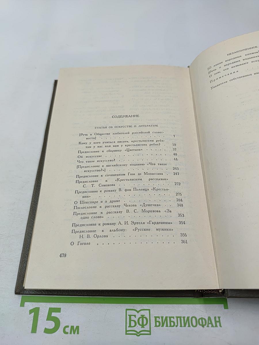 Собрание сочинений. Том пятнадцатый. Статьи об искусстве и литературе