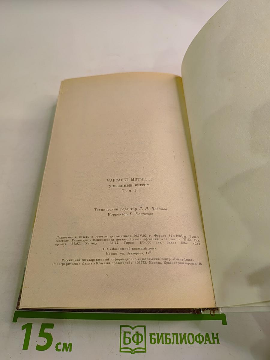 Унесенные ветром. Том 1