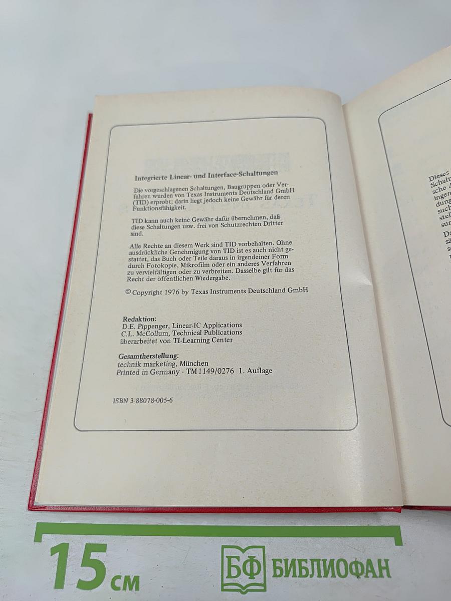 Integrierte Linear- und Interface-Schaltungen: Grundlagen und Applikationshinweise