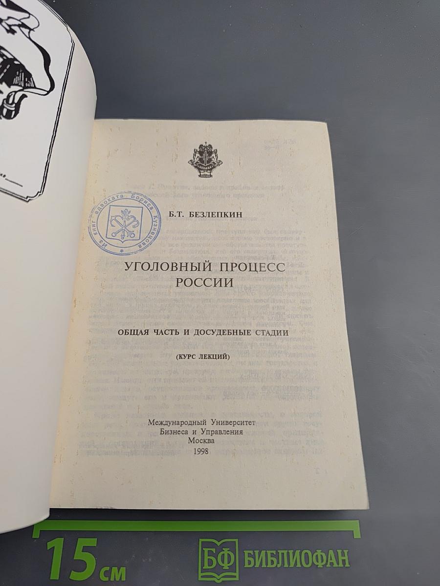 Уголовный процесс России. Общая часть и досудебные стадии (Курс лекций)