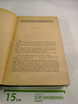 История зарубежных литератур XIX века. Том I