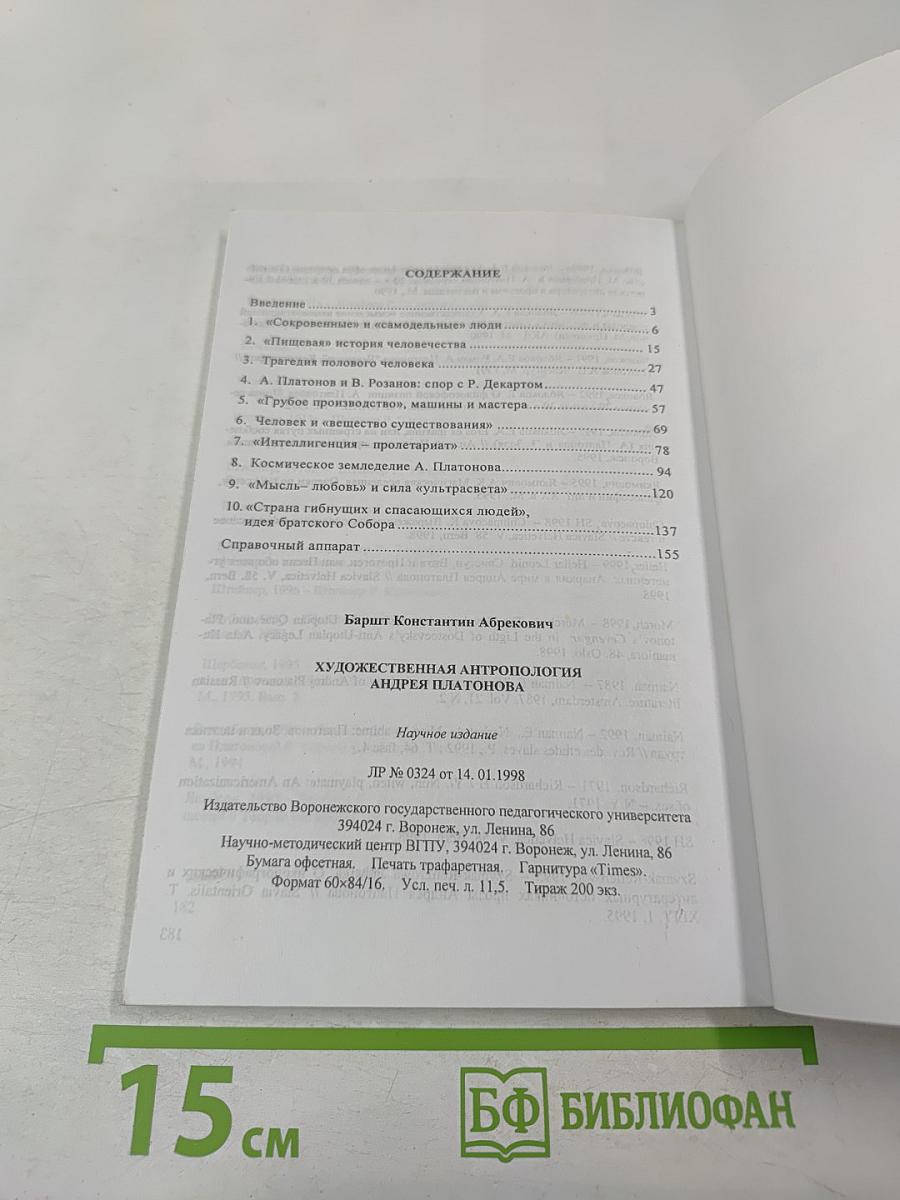 Художественная антропология Андрея Платонова