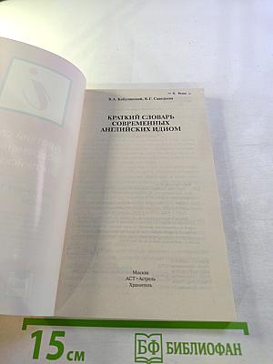 Краткий словарь современных английских идиом