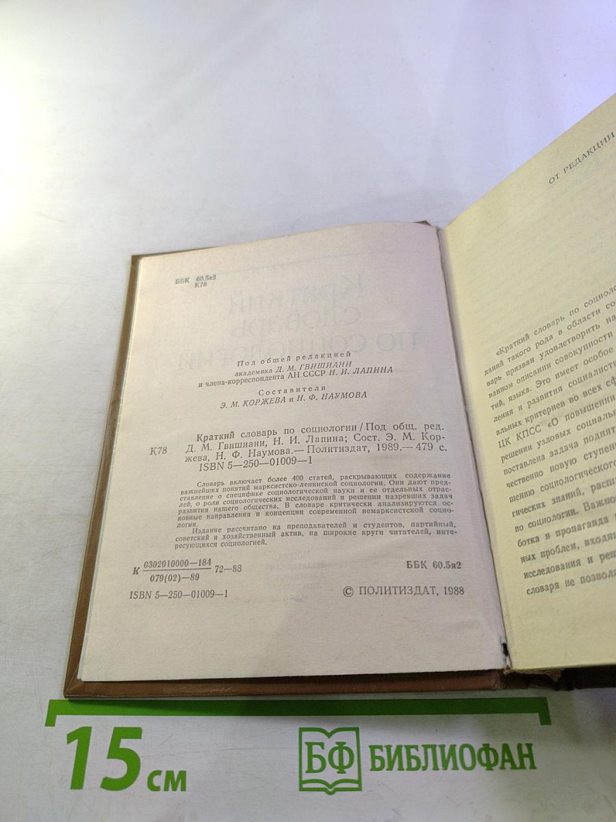 Краткий словарь по социологии