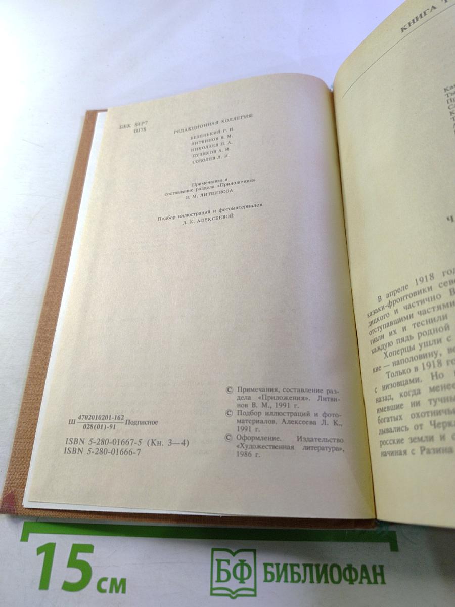 Тихий Дон. Роман в четырех книгах. Книги третья и четвертая