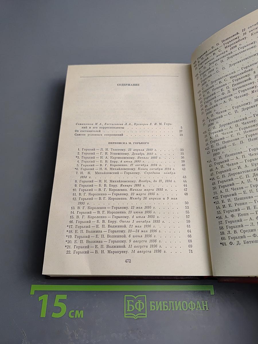Переписка М. Горького. В двух томах. Том первый