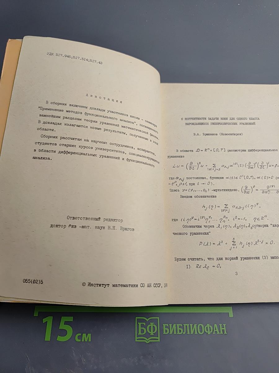 Применение методов функционального анализа к задачам математической физики и вычислительной математики