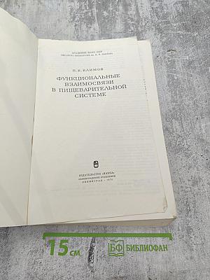 Функциональные взаимосвязи в пищеварительной системе