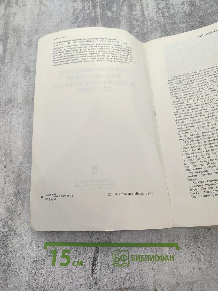 Функциональные взаимосвязи в пищеварительной системе