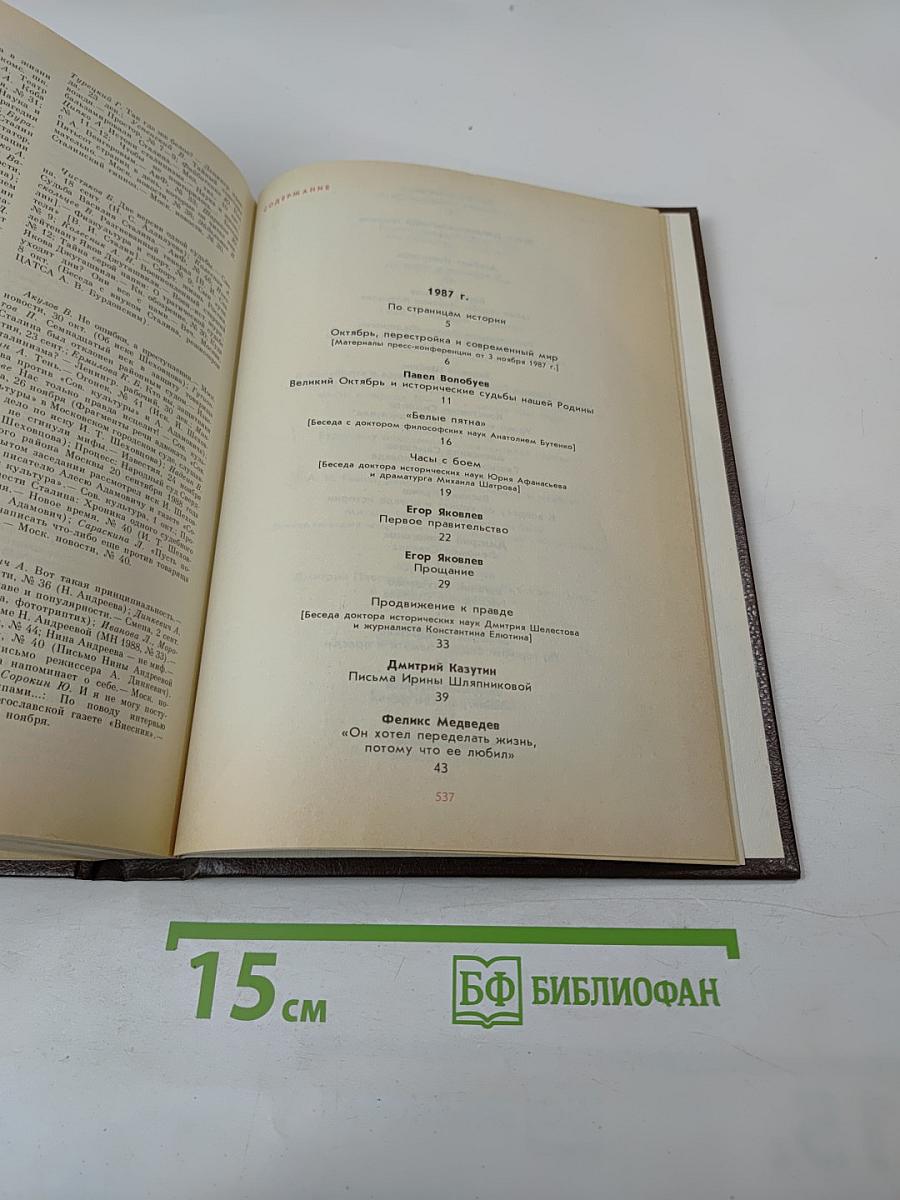 История без «белых пятен». Дайджест прессы 1987-1988
