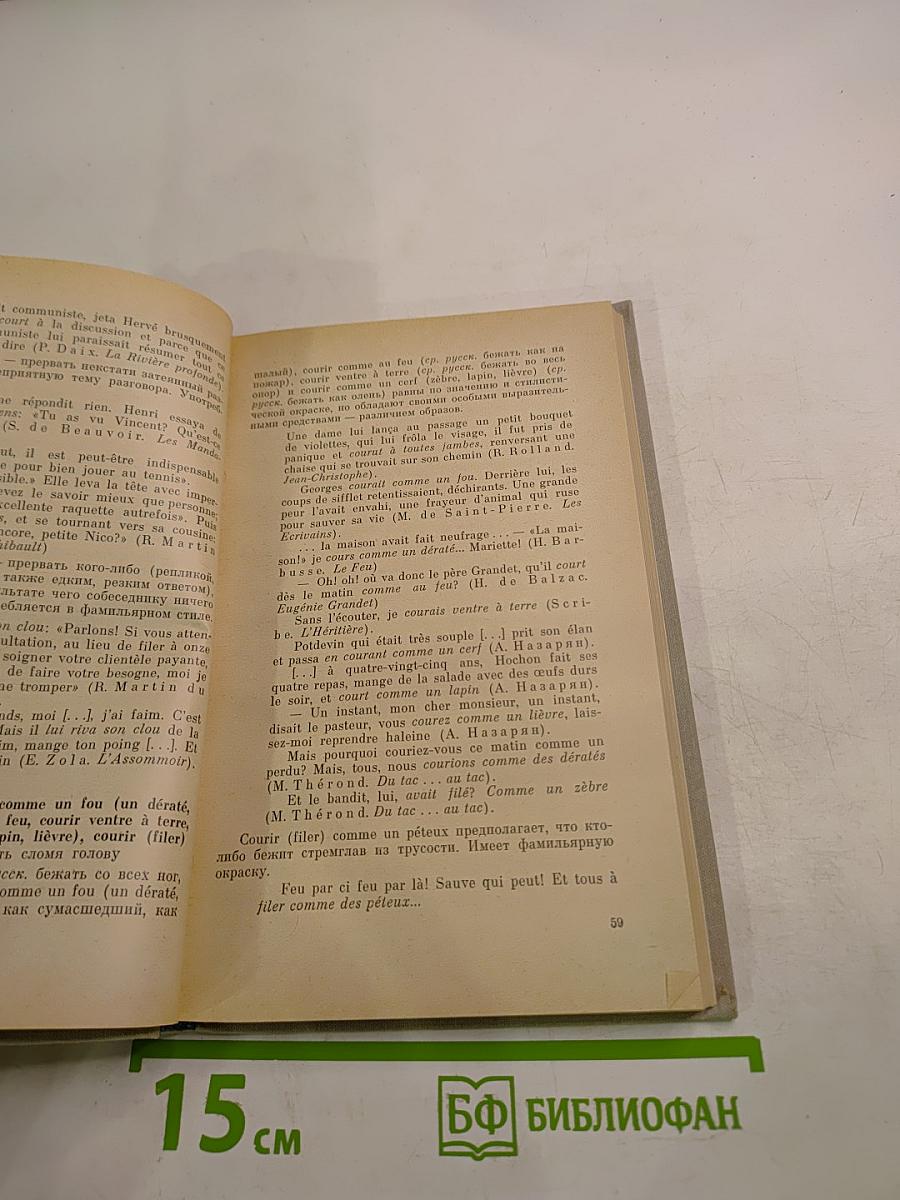 Фразеологические синонимы французского языка