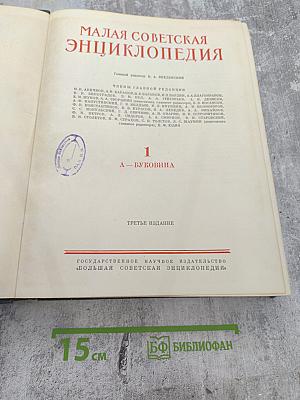 Малая советская энциклопедия. Том 1: А - Буковина