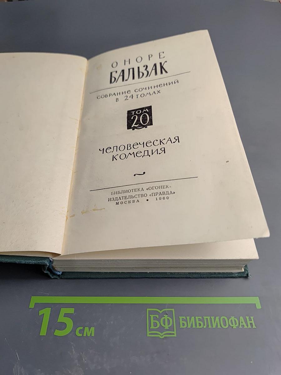 Собрание сочинений в 24 томах. Том 20. Человеческая комедия