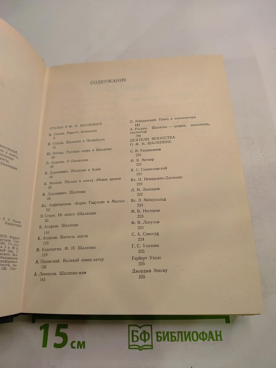 Федор Иванович Шаляпин. Том третий. Статьи и высказывания. Приложения.